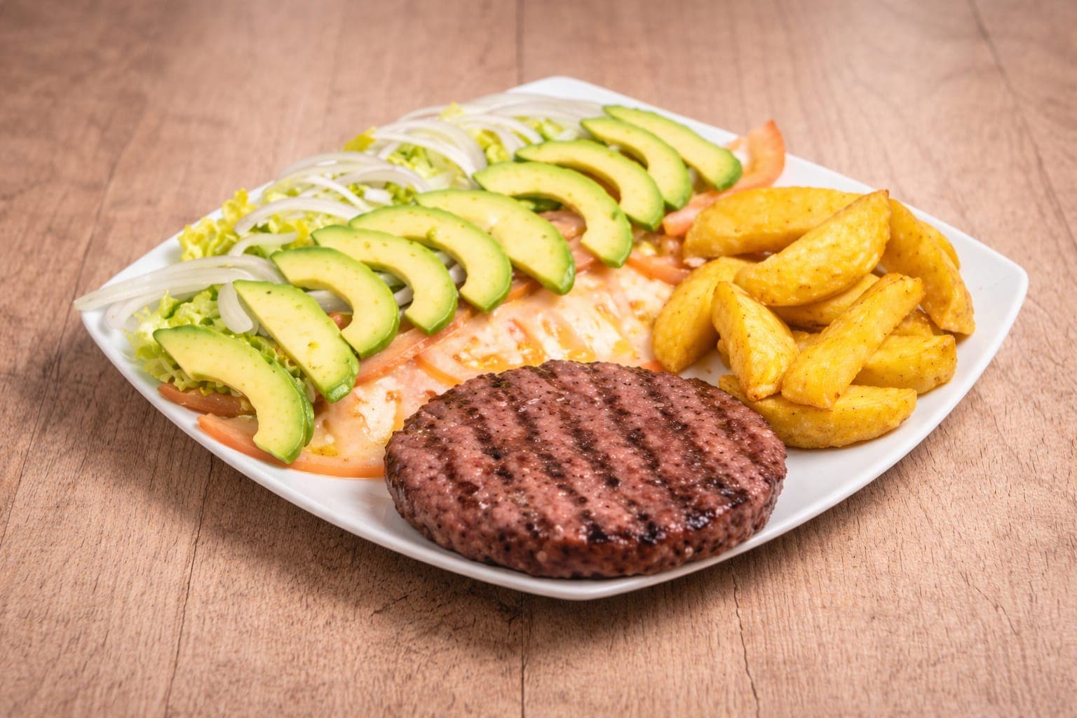 Burger world plate